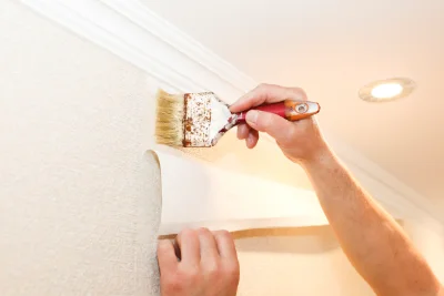 Pose de papier peint à Bruebach — revêtements muraux et toiles de verre